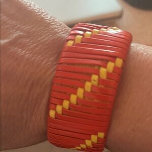 Orange and Yellow Woven Bracelet